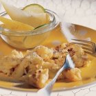 Herbstrezepte: Vanille-Rührei mit Birnenkompott